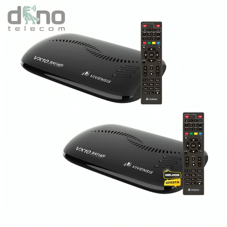 Kit 2 Receptor Digital Vx10 Tv Sat Hd 5g Ku - Vivensis