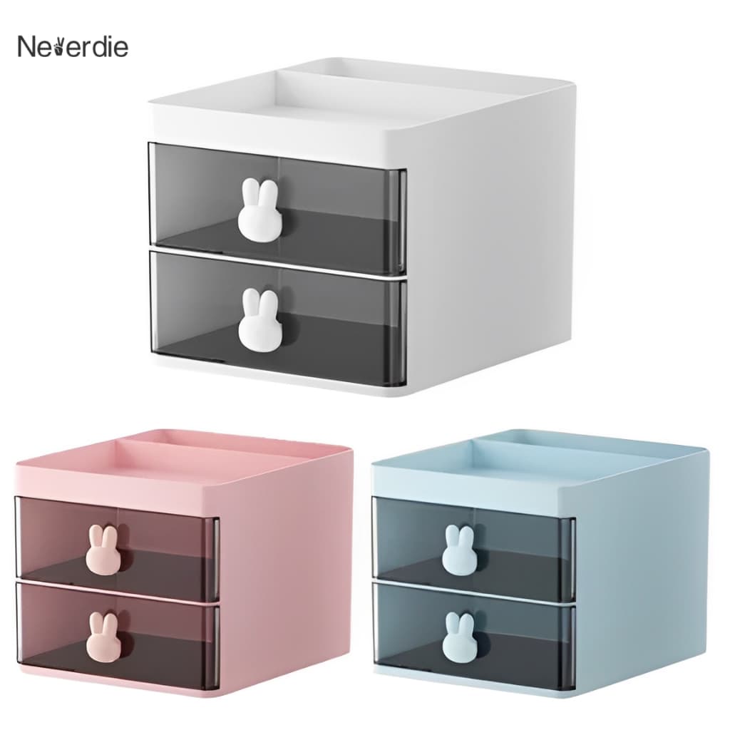 Organizador Mesa Coelho Porta Treco Caneta Gaveta/Maquiagem Escritório Multiuso