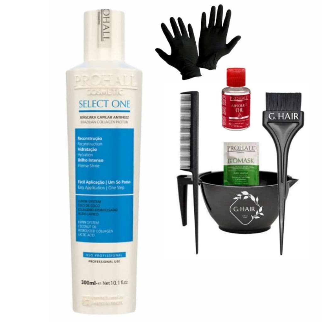 Prohall Select_One 300ml - Tratamento + Aplicação + Óleo + Sache
