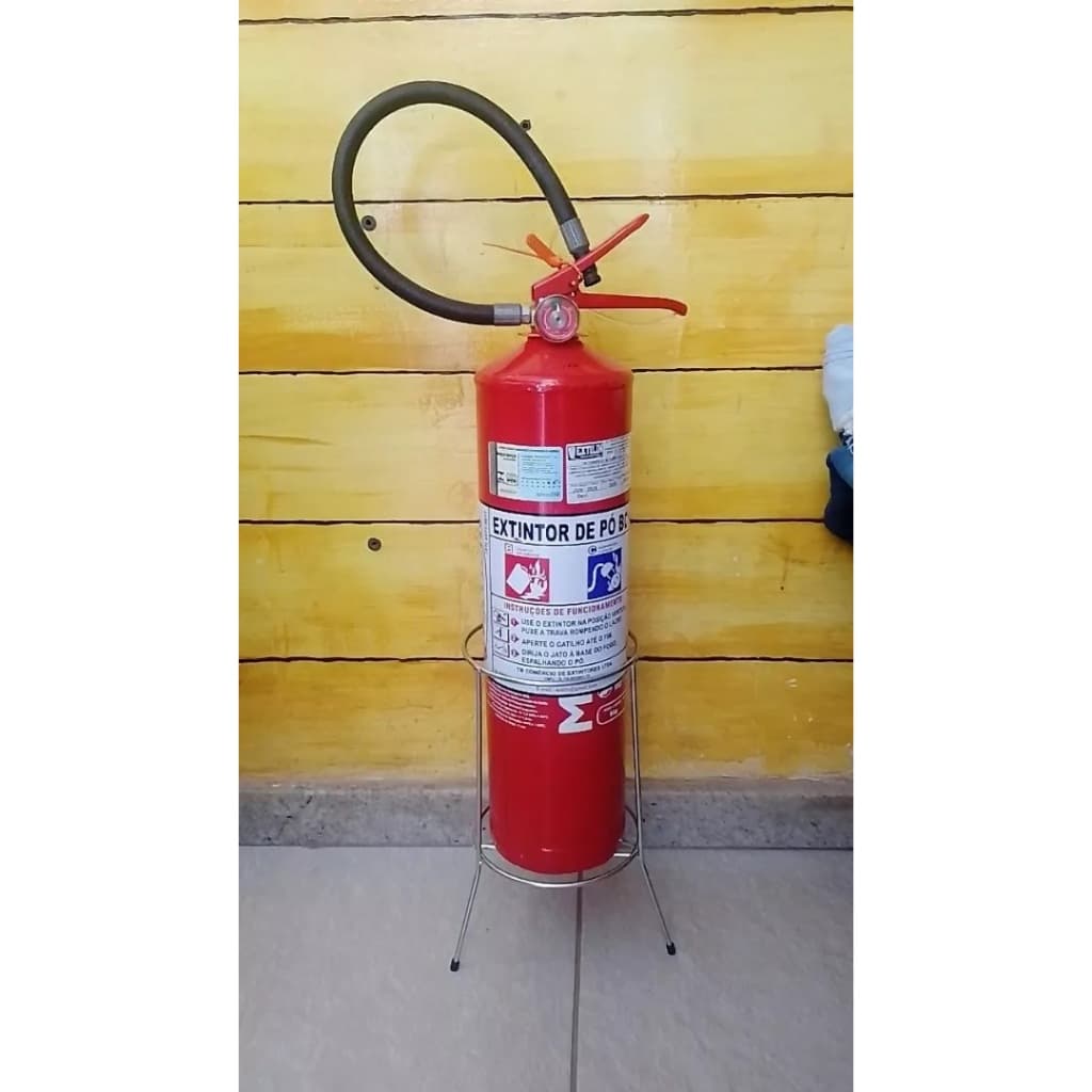 Suporte tripé De Chão Para Extintor Grande de 8 e 12 KG -  Reforçado