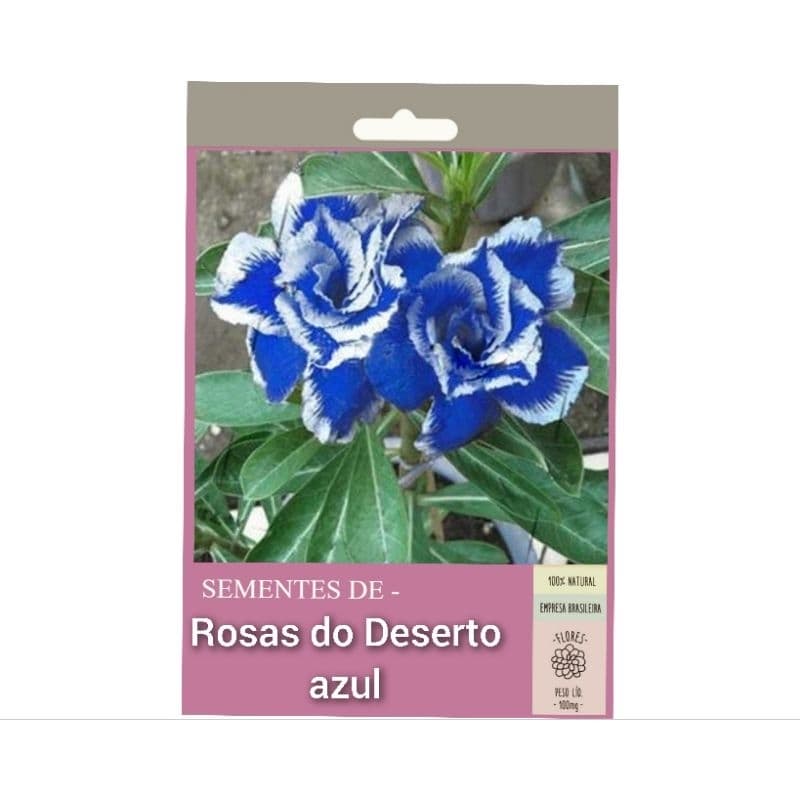 Rosa do deserto Azul ( 5 sementes)