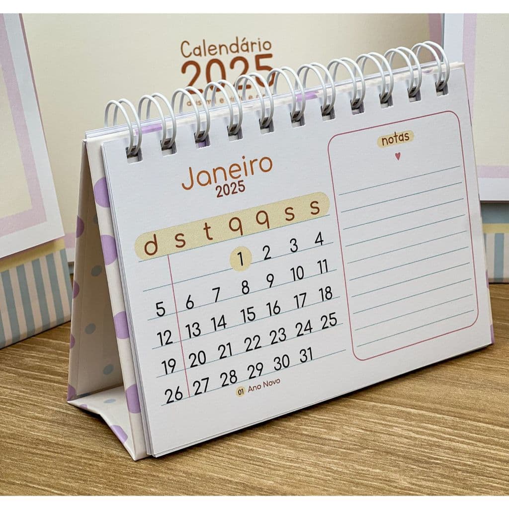 Calendário Horizontal coleção 2025/2026