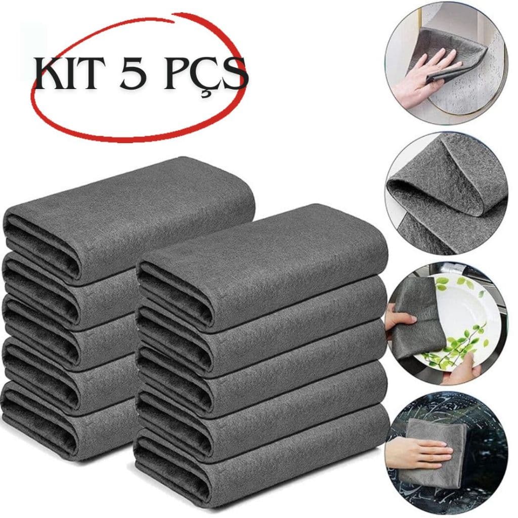 Pano De Limpeza Mágico De Fibra Mágica Espessada