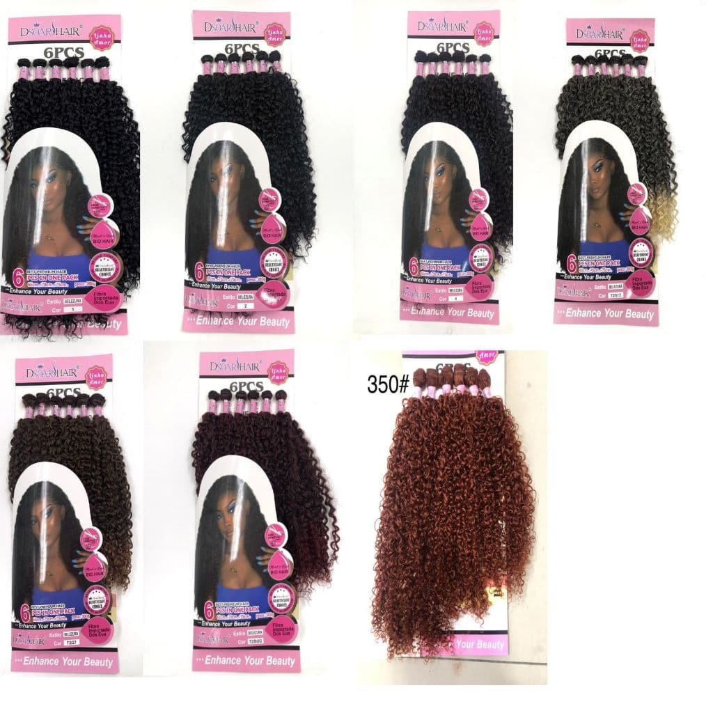 Cabelo BELEZURA bio fibra cacheado com 6 telas 300 gramas
