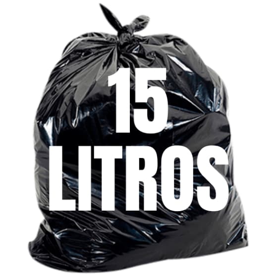 Saco de Lixo Preto 15 Litros c/100 Unidades | Envio Imediato