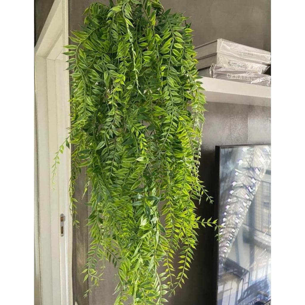 1 Pendente Samambaia Realista Artificial Folhagem Verde Jardim Vertical