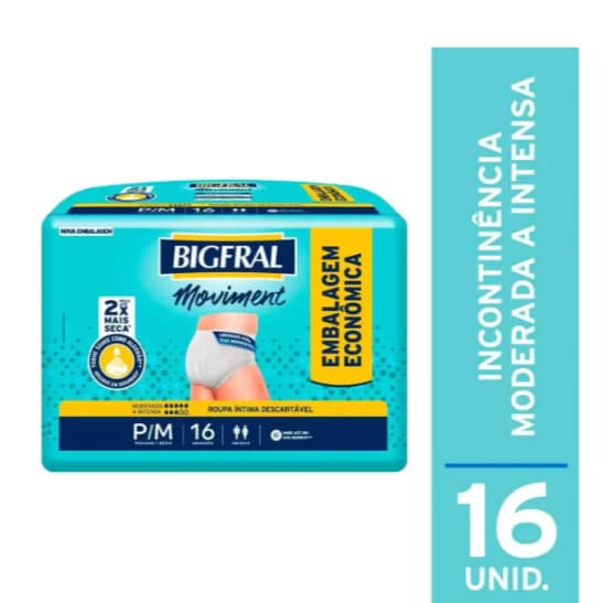 Roupa Íntima Bigfral Moviment Geriátrica Bigfral