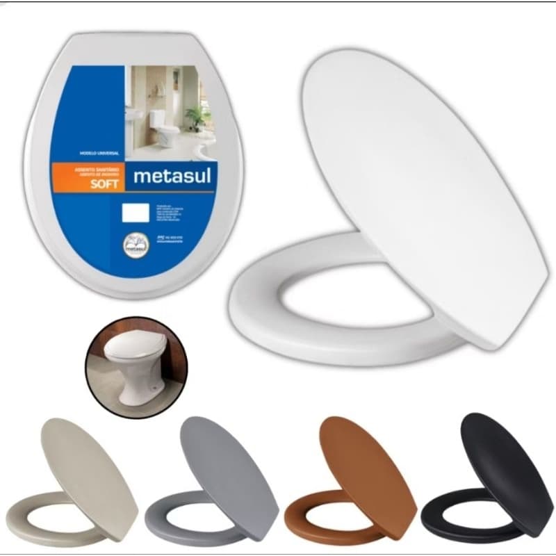 Assento Sanitário Básico Universal Oval Redondo Tampa de Vaso