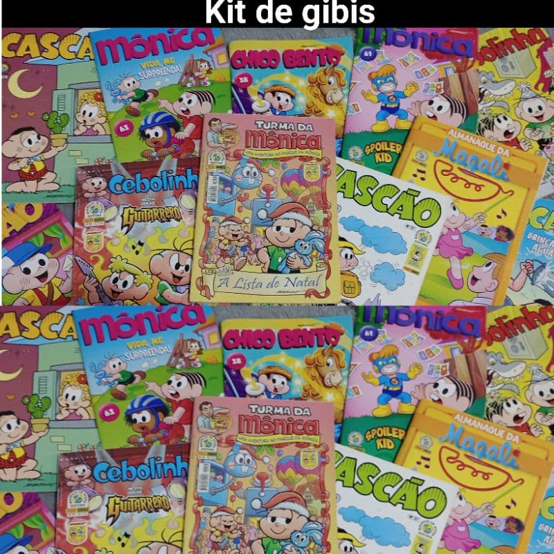 Turma da Mônica Quadrinhos com diversos kits