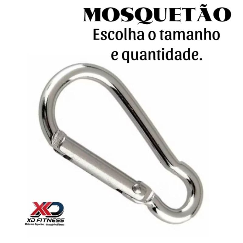 Mosquetão 5x50 suporta até 100kg academia treino
