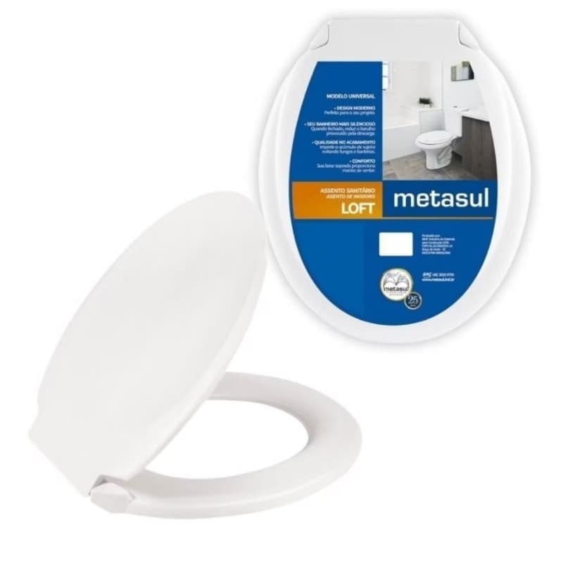 Assento Sanitário Tampa Vaso redondo Oval Universal