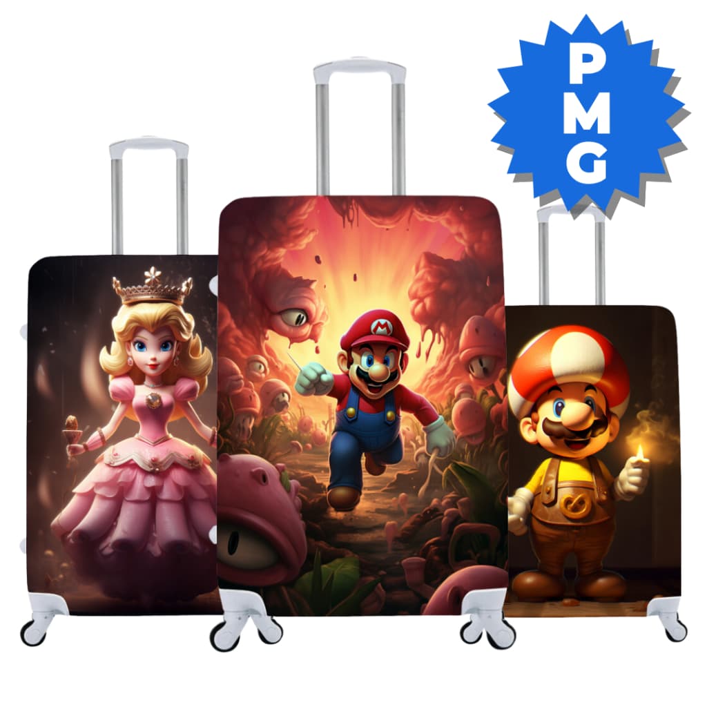 Capas de Mala Super Mario Viagem Protetora Diversas Estampas (1)