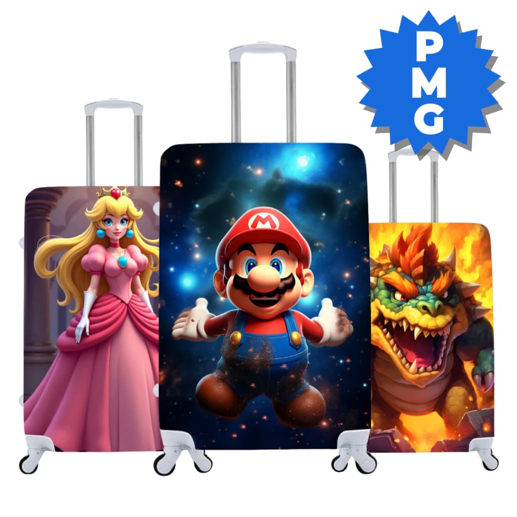 Capas de Mala Super Mario Viagem Protetora Diversas Estampas (3)