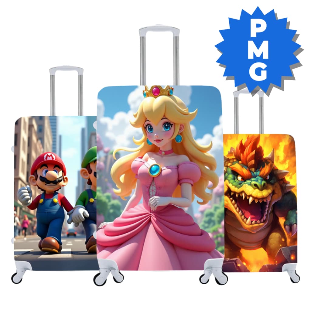 Capas de Mala Super Mario Viagem Protetora Diversas Estampas (4)