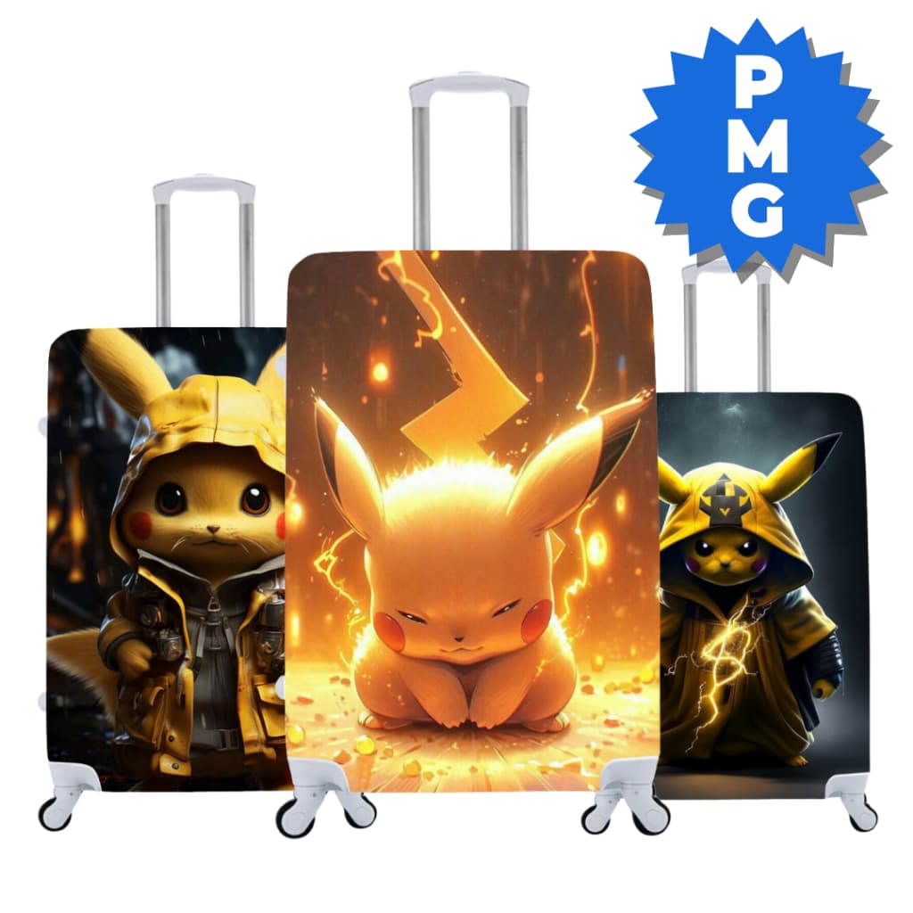 Capas Protetora Para Mala Viagem Elástica Personalizada Diversos Modelos Pikachu (04)