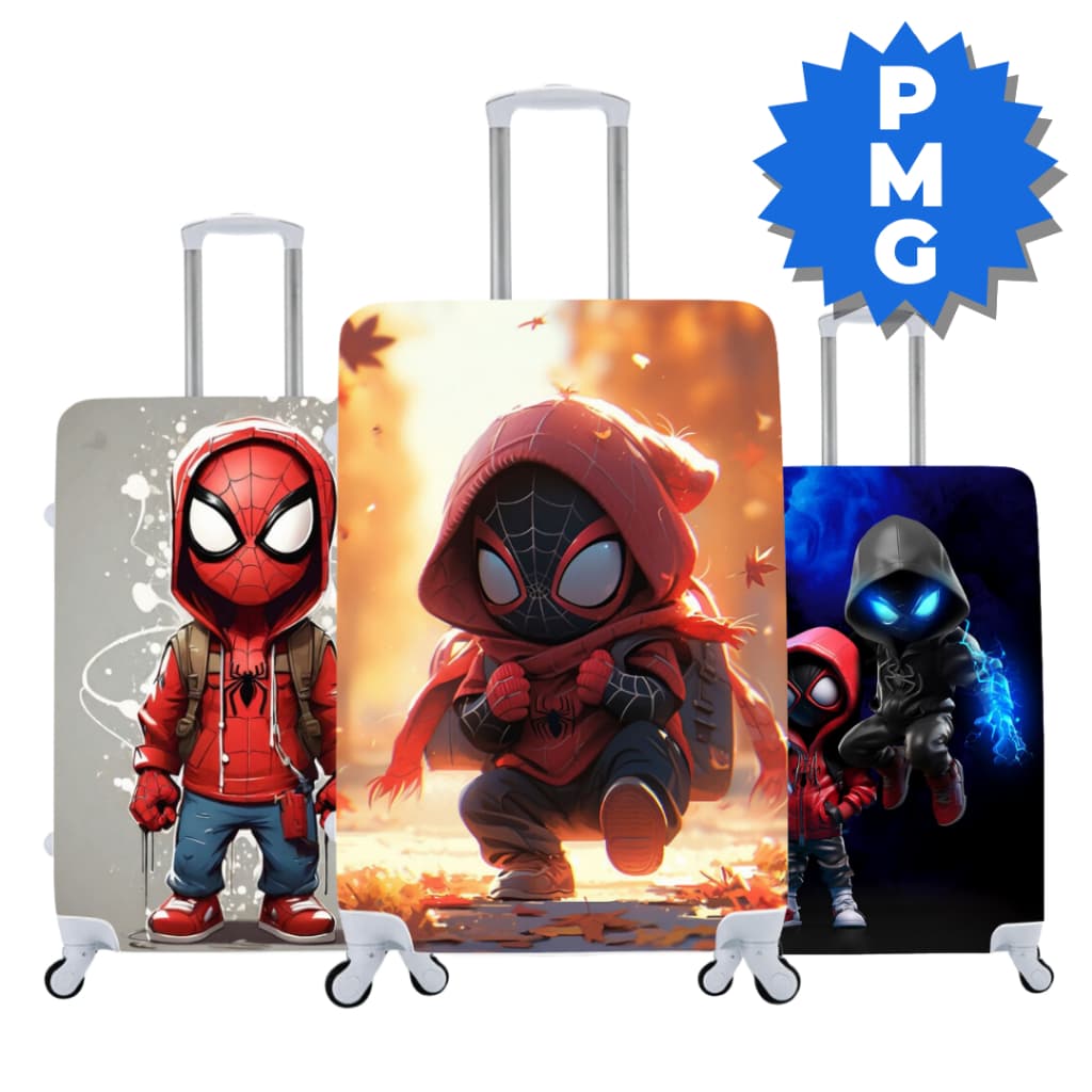 Capa Protetora Para Mala Viagem Elástica Personalizada Homem Aranha Diversos Modelos (01)