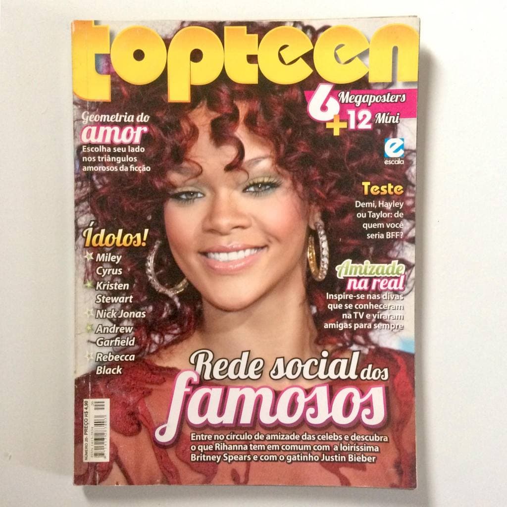 RIHANNA REVISTA TOPTEEN RARA E COMPLETO COM POSTERS