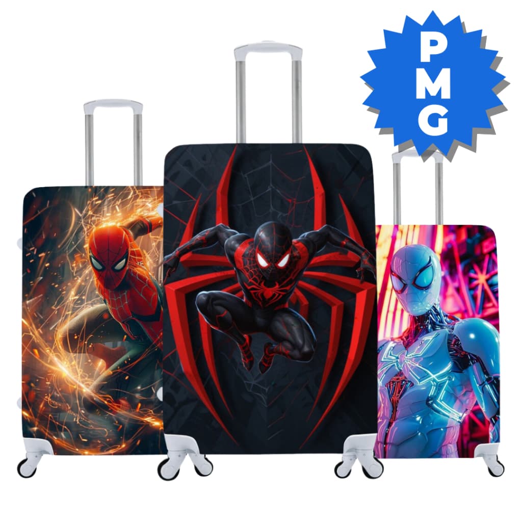 Capa Protetora Para Mala Viagem Elástica Personalizada Homem Aranha Diversos Modelos (02)
