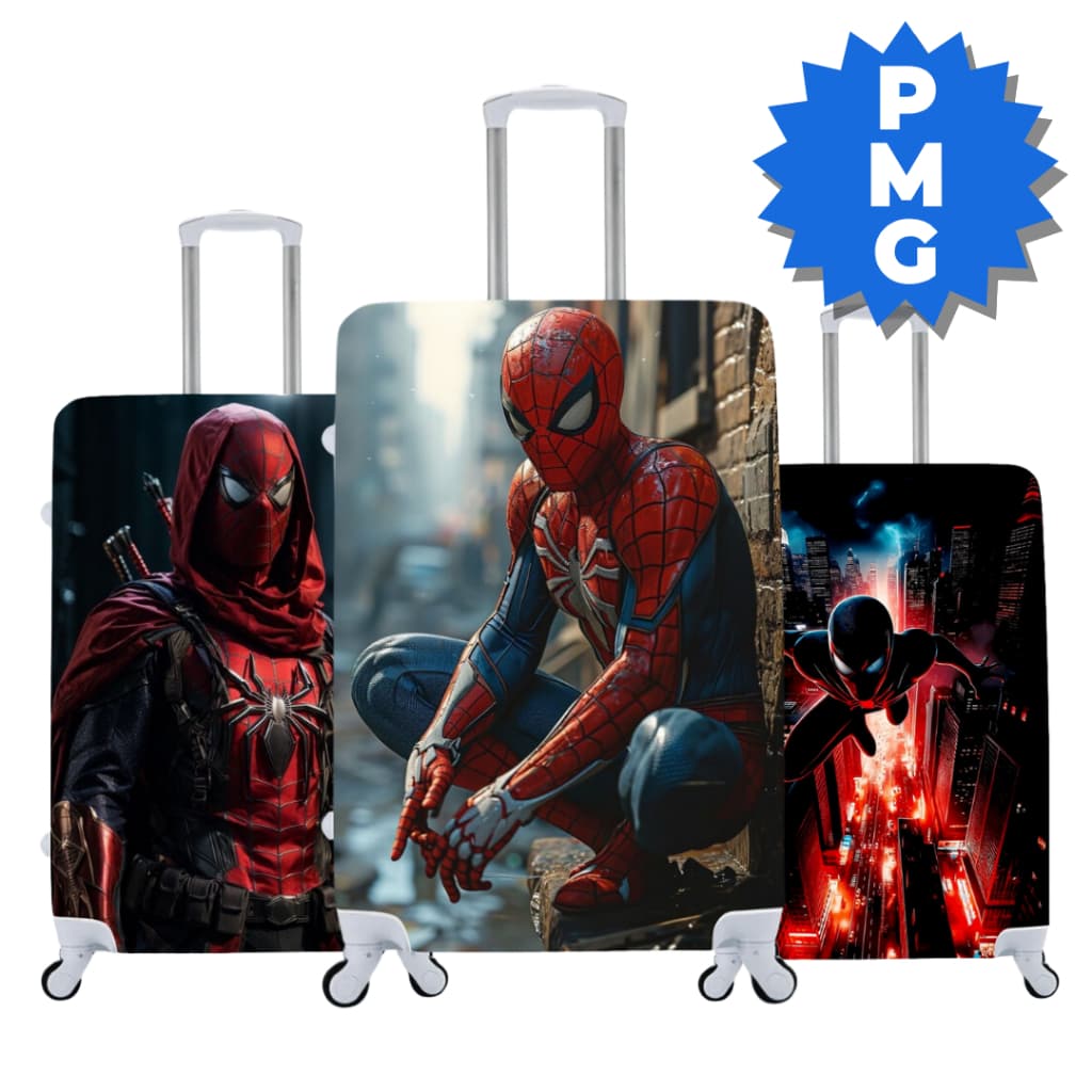 Capa Protetora Para Mala Viagem Elástica Personalizada Homem Aranha Diversos Modelos (04)