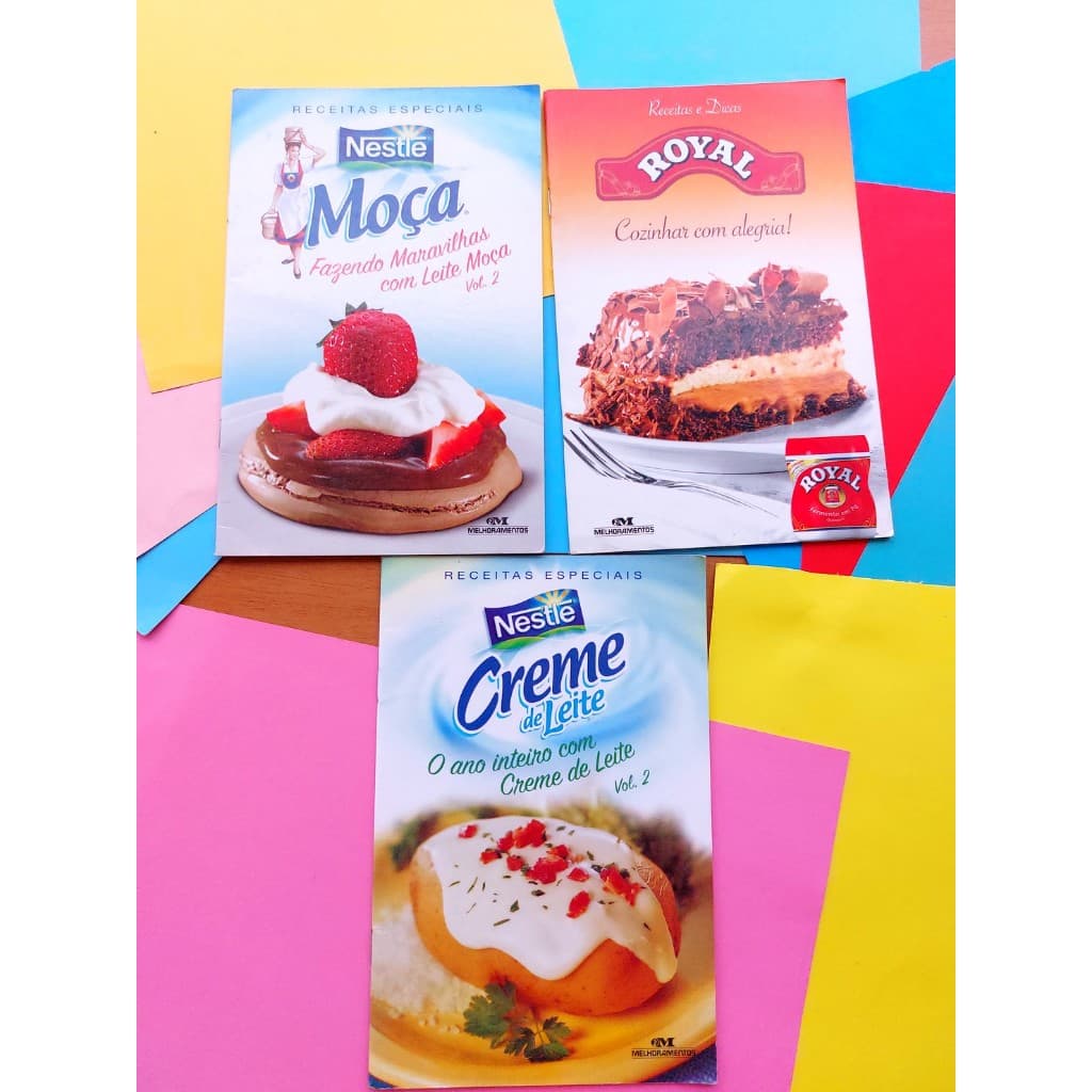 Livros de Receitas 3 Unidades - Colecionaveis