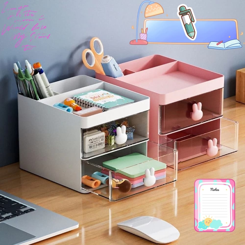 Organizador De Mesa Porta Lápis Caneta Com Divisorias De Gaveta Multiuso