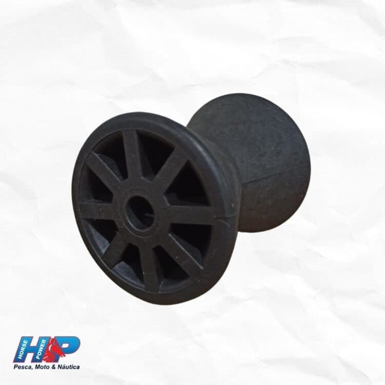 ROLDANA / ROLETE CARRETA NÁUTICA (APOIO BARCO) PVC 10 CM PRETA
