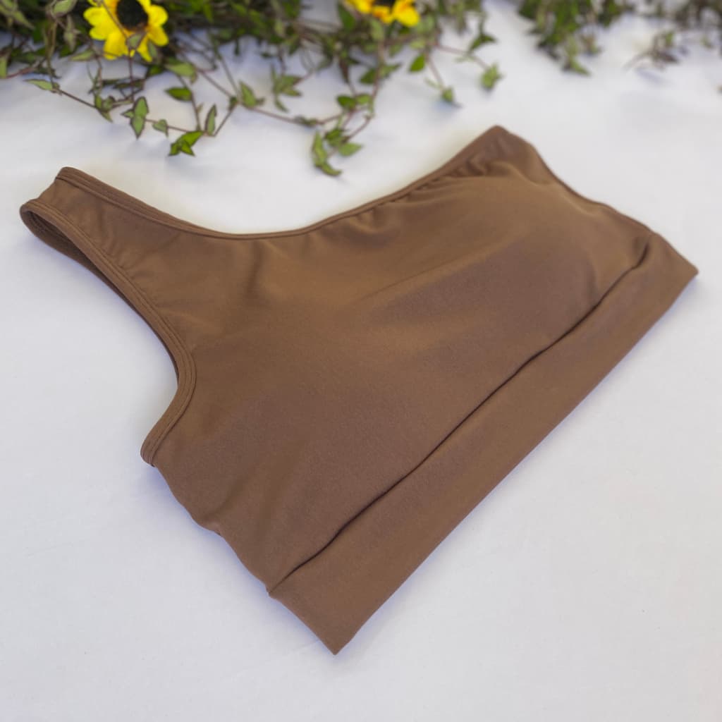 Top Cropped Fitness Com Alça De Um Ombro Só Mula Manca Suplex Feminino