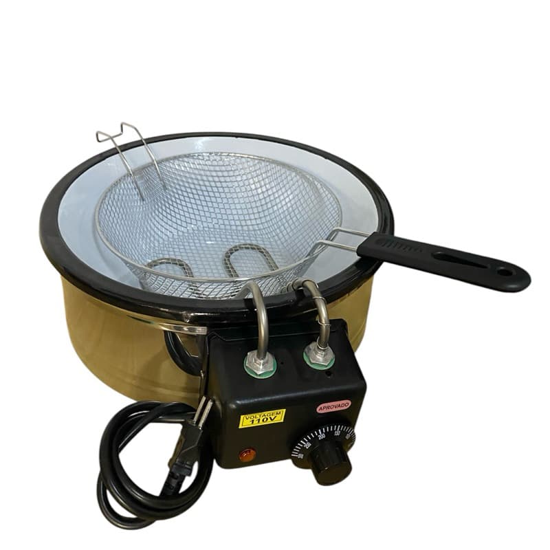 Fritadeira Elétrica Tacho Para Fritura Esmaltado 3,5L C/Cabo De Proteção