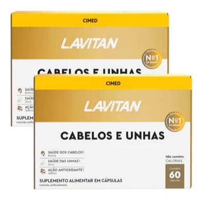 KIT LAVITAN CABELOS E UNHAS 2UNID COM 60CPR