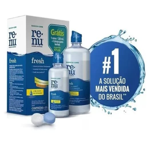 Kit Renu 475ml + Estojo - Solução de Limpeza Para lentes de Contato