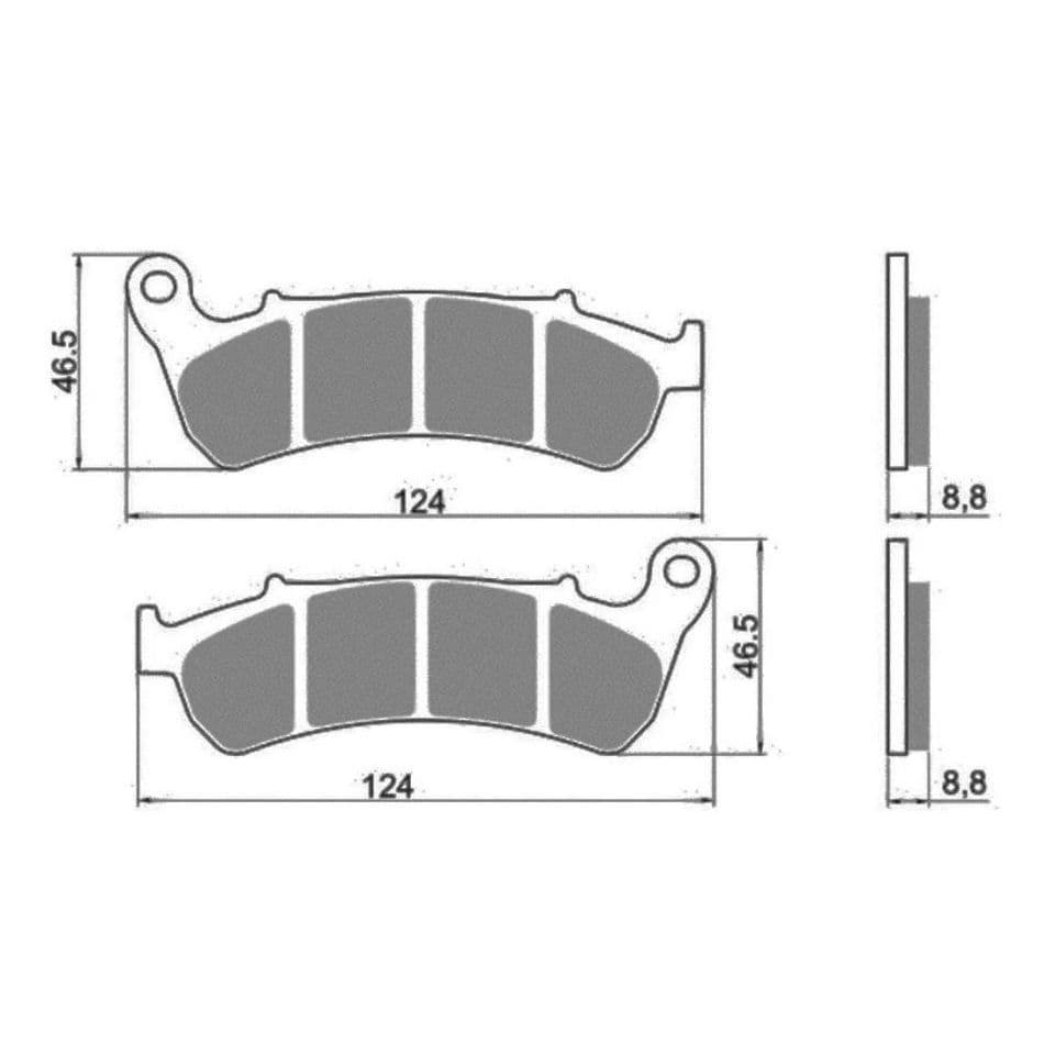 Pastilha Freio Dianteira Haojue Dk150 C/abs 2018/... Fischer