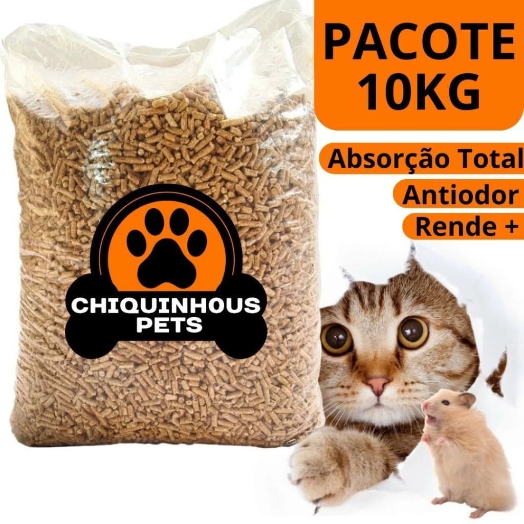 Granulado Higiênico de Madeira para gatos e roedores 10kg