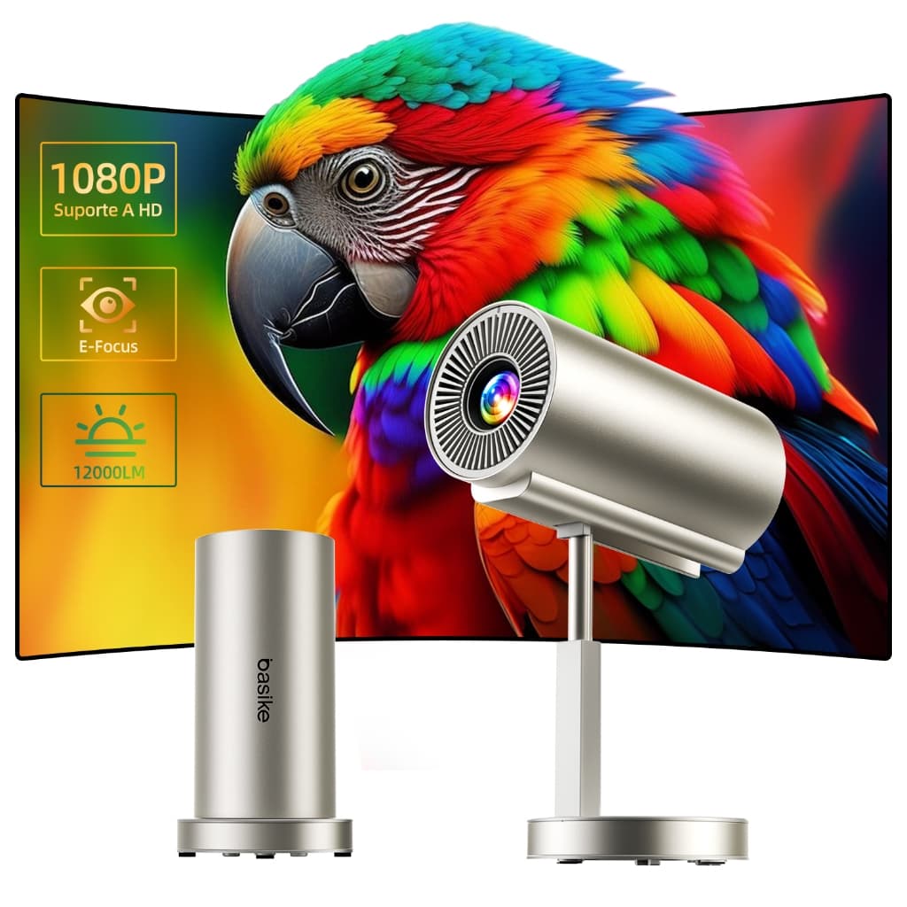 Basike Projetor Smart 4K 12000LM Bluetooth 5G Wi-fi projetor de vídeo de cinema em casa