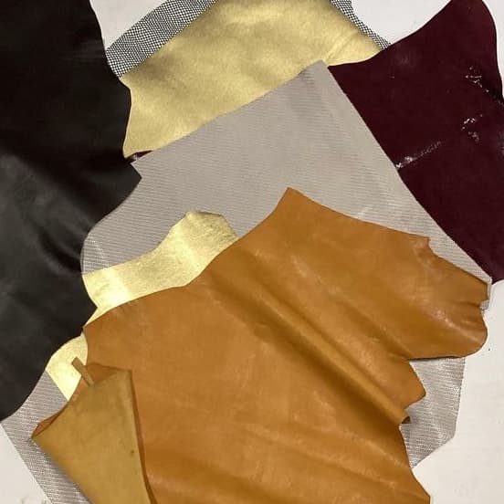 1kg Couro Legítimo Variados e Coloridos