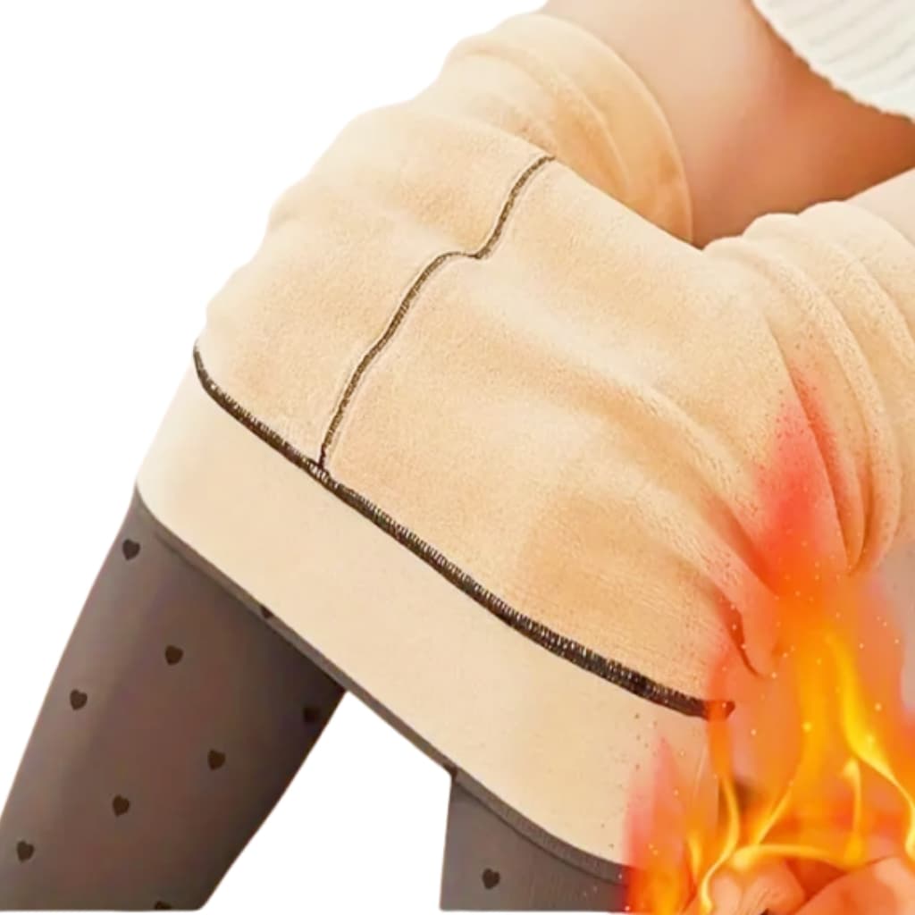 Z&D Lingerie Meia Calça De Lã Térmica Translúcida Forrada Plus Size Extra