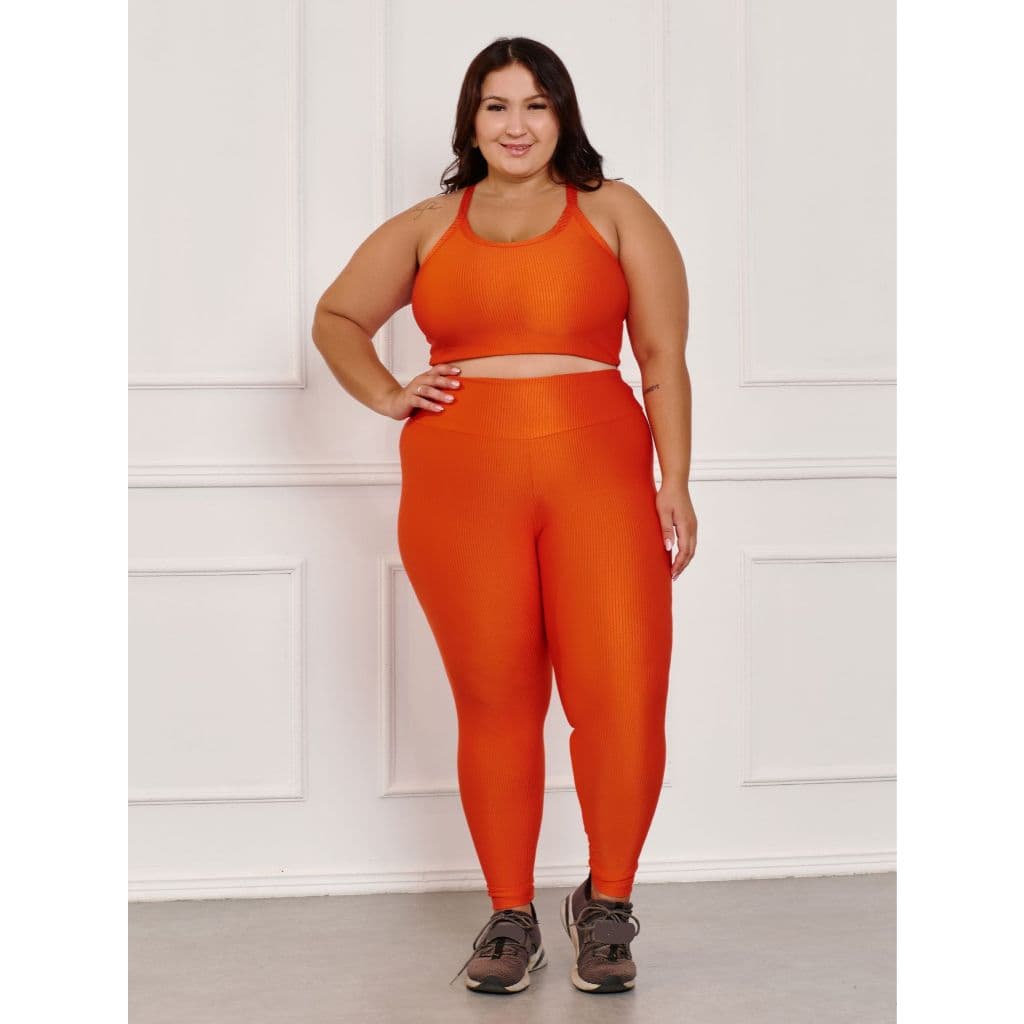 Conjunto Fitness Canelado Plus Size Academia 11191/11190
