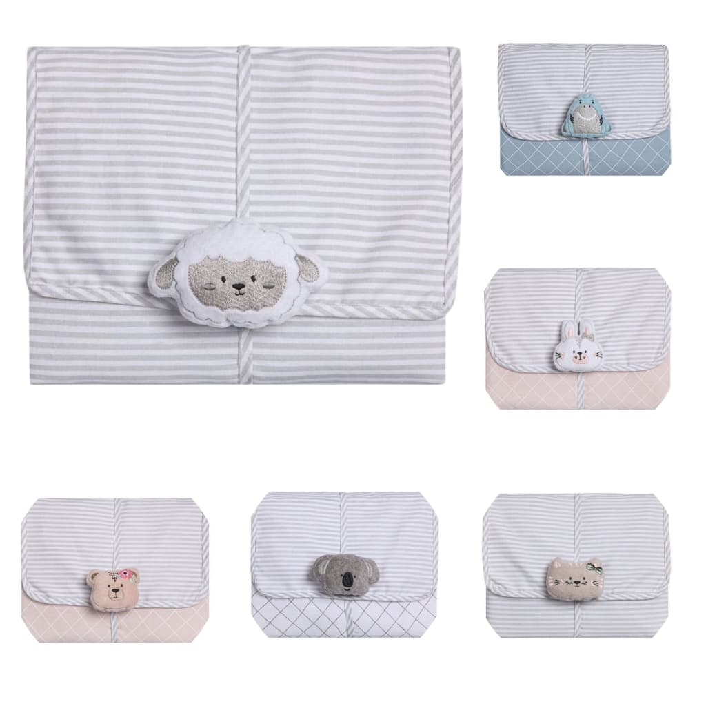 Trocador Porta Fraldas Portátil Impermeável Dobravel de Bolsa Papi Friends Menino Menina