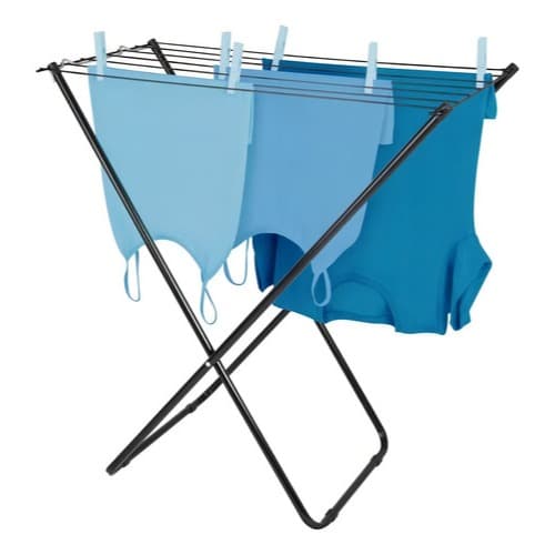 Varal De Chão Slim Preto 6215 Mor Oferta Leve Portátil