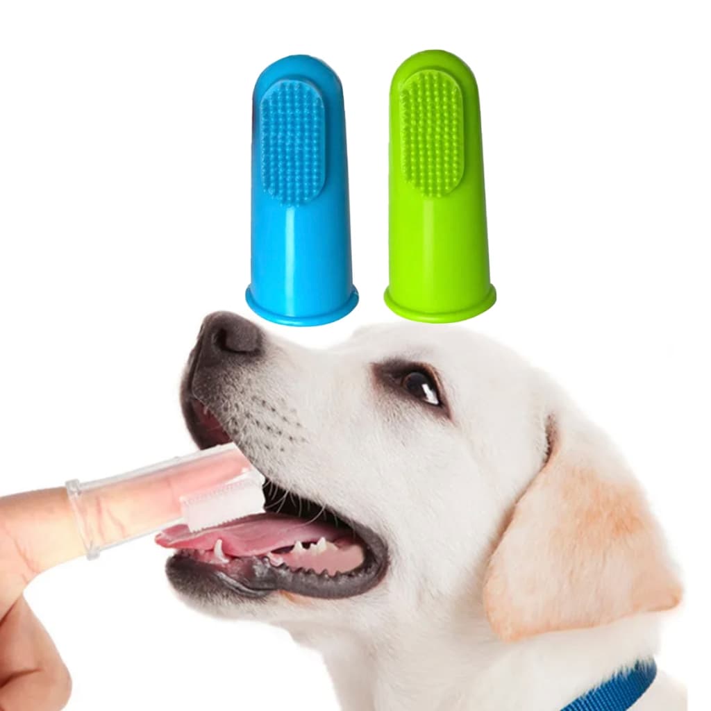 2 Dedeira Escova Dental Cães Gatos Elimina Tártaro Mau Hálito Premium