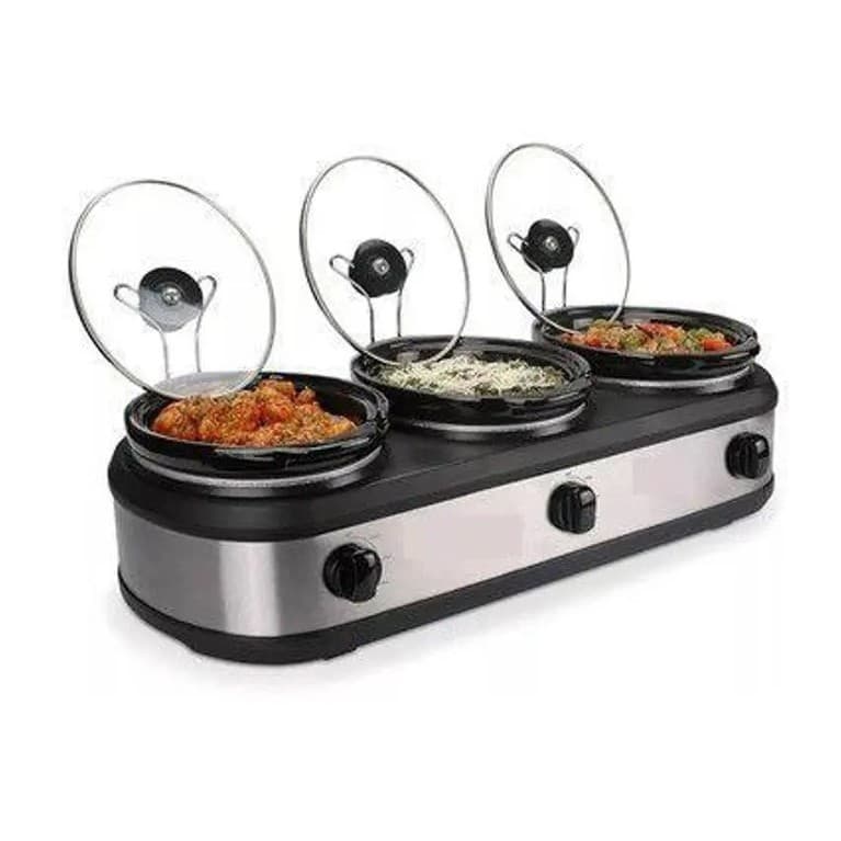 Rechaud Elétrico Triplo Buffet Slow Cooker 127V Members Mark - Members Mark