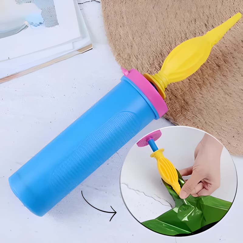 Bomba Manual Para Inflar Encher Balão Bexiga Bola Aniversários Tamanho  28CM