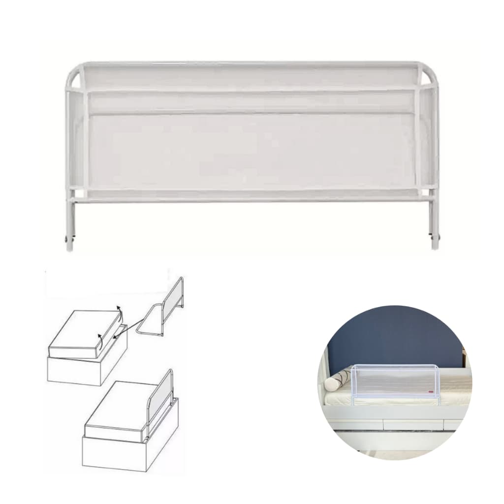 Grade Proteção para Cama Com Tela de Segurança Bebe Idoso 91cm x 48cm