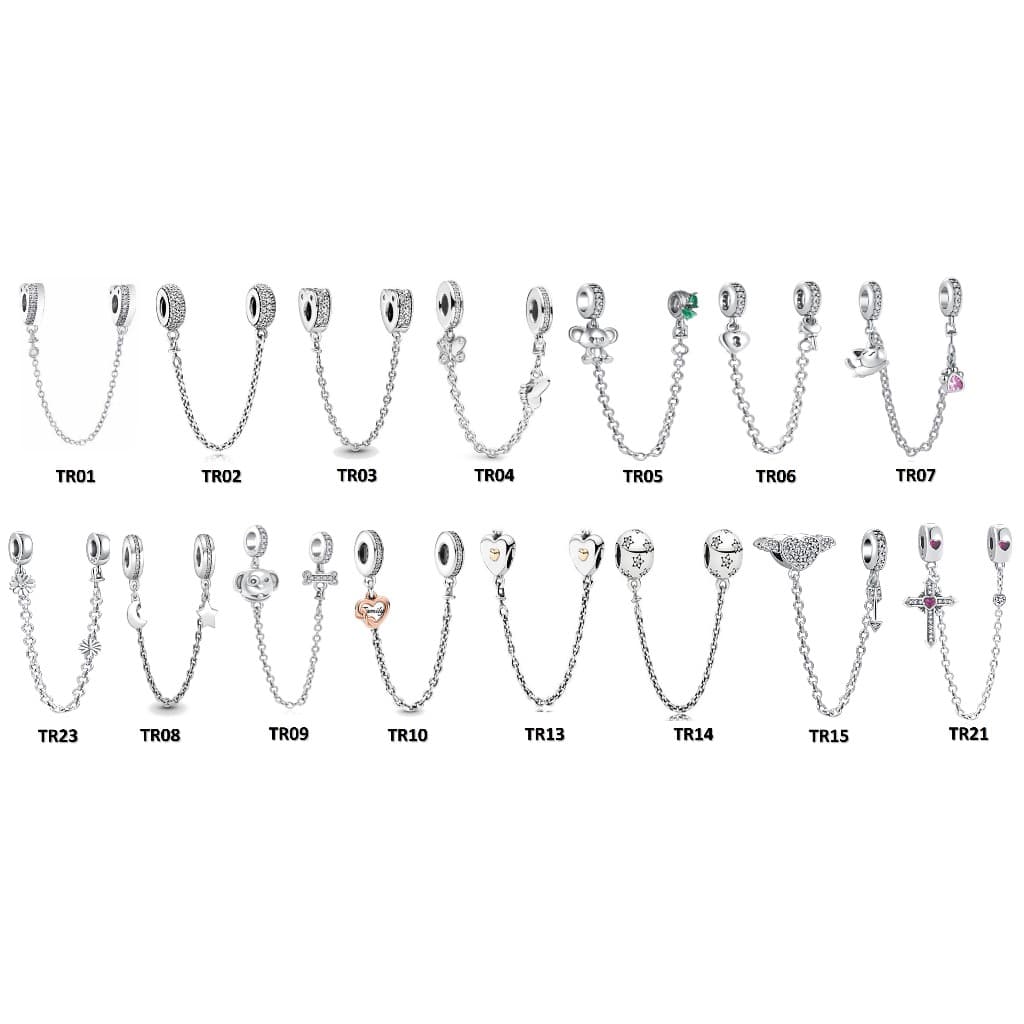 Berloques Coleção Travas de Segurança em Prata 925