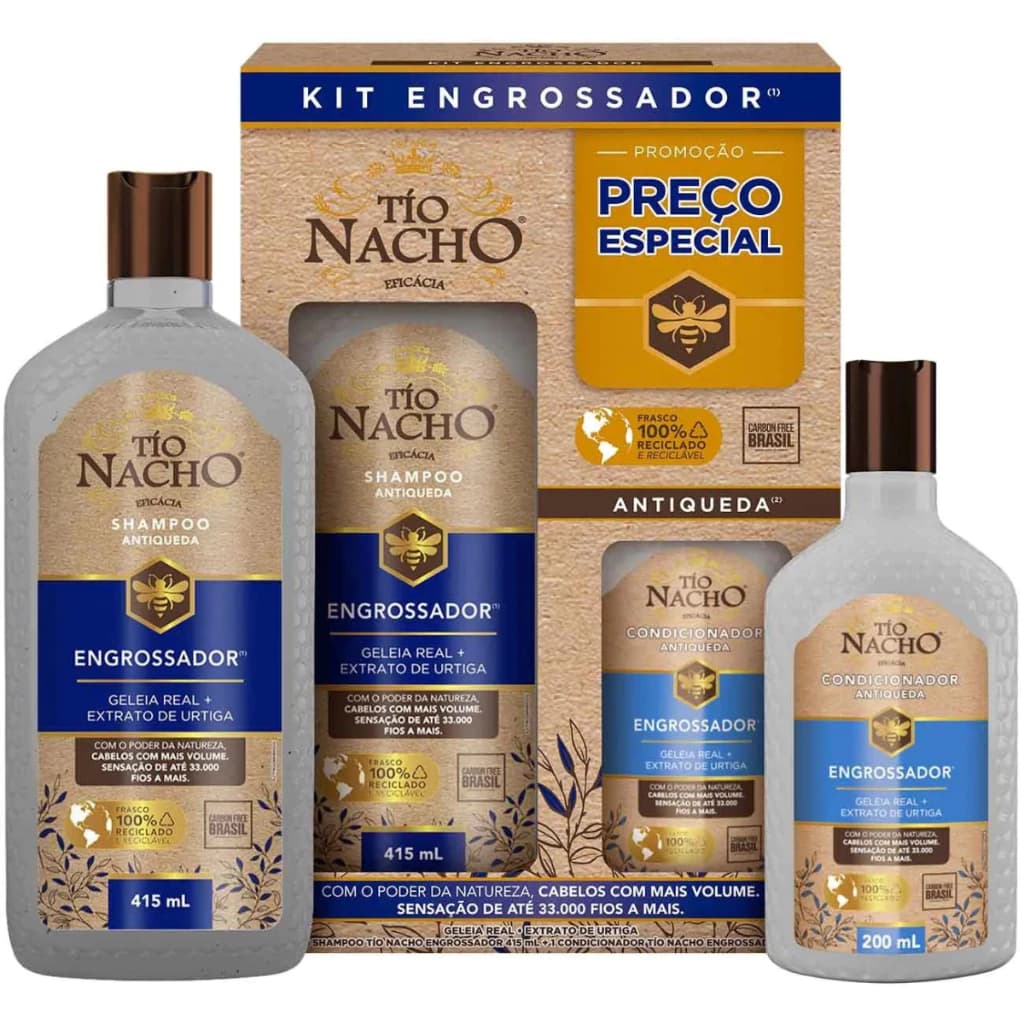 Kit Tio Nacho Engrossador Shampoo 415ml+ Condicionador 200ml