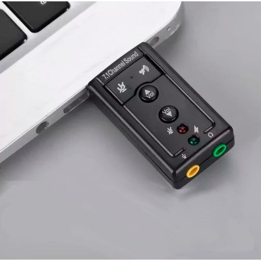 Placa De Som Usb 7.1 Canais Adaptador Áudio Fone De Ouvido
