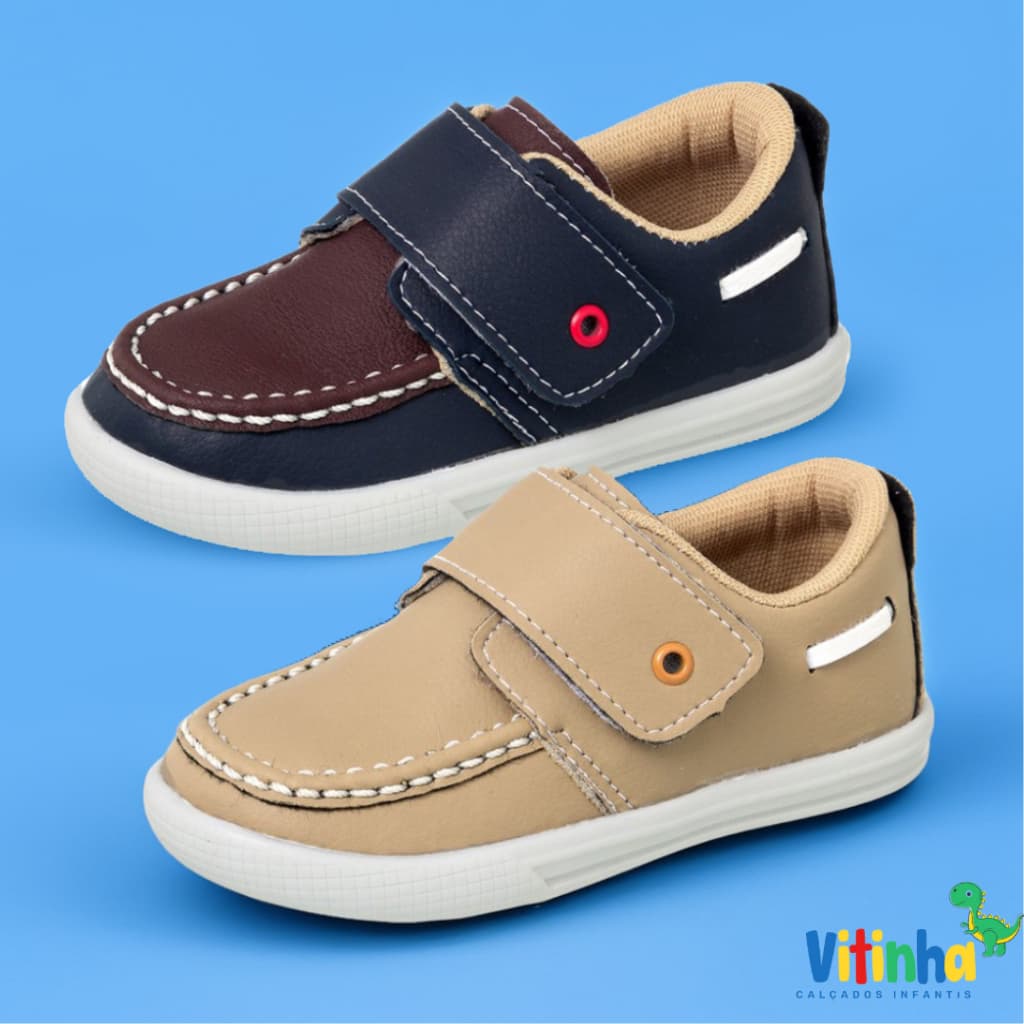 Tenis Mocassim Dock Sider Menino Tenis Calce Facil Masculino Bebe