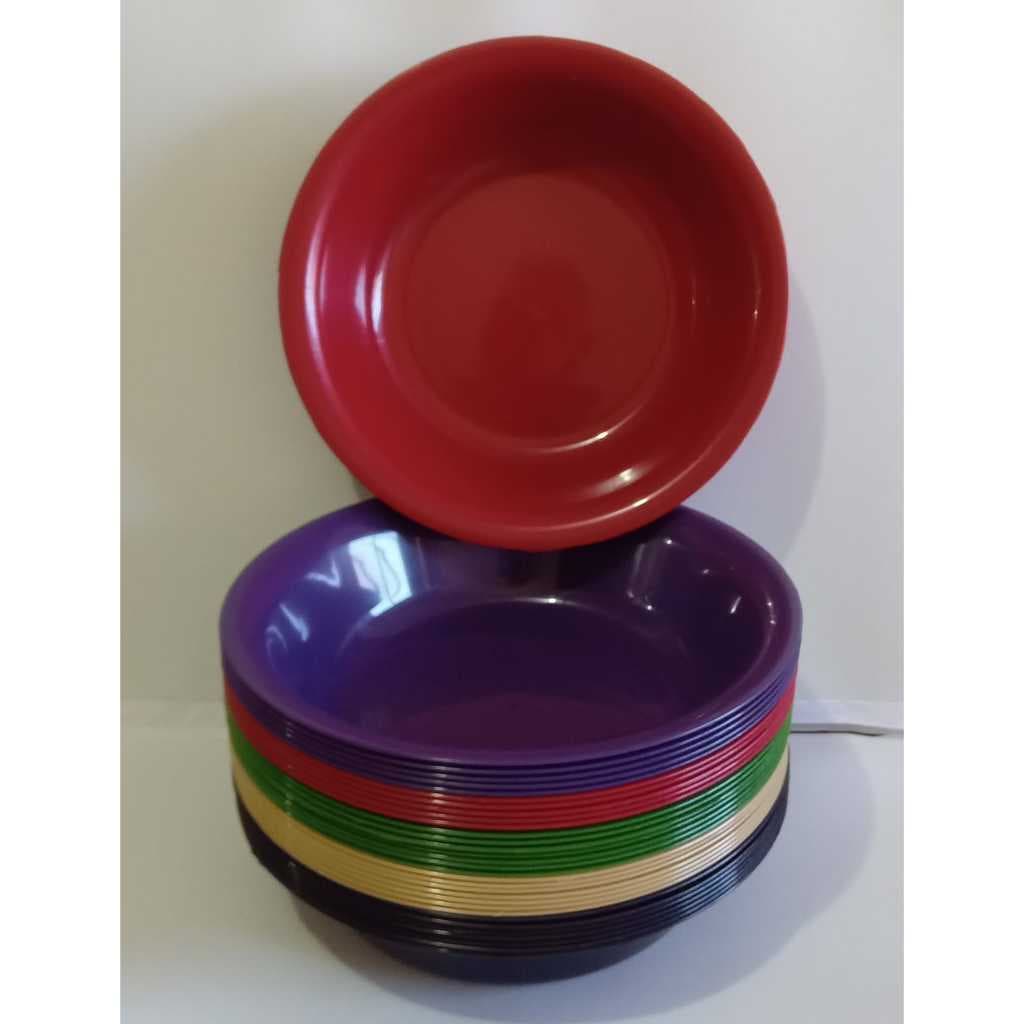 Prato Tigelas Fundo Bacia 1.200ml; Kit 5,8,10,12,16 ou 20 Bacias(Plástico). Escolar/Festas/Infantil.