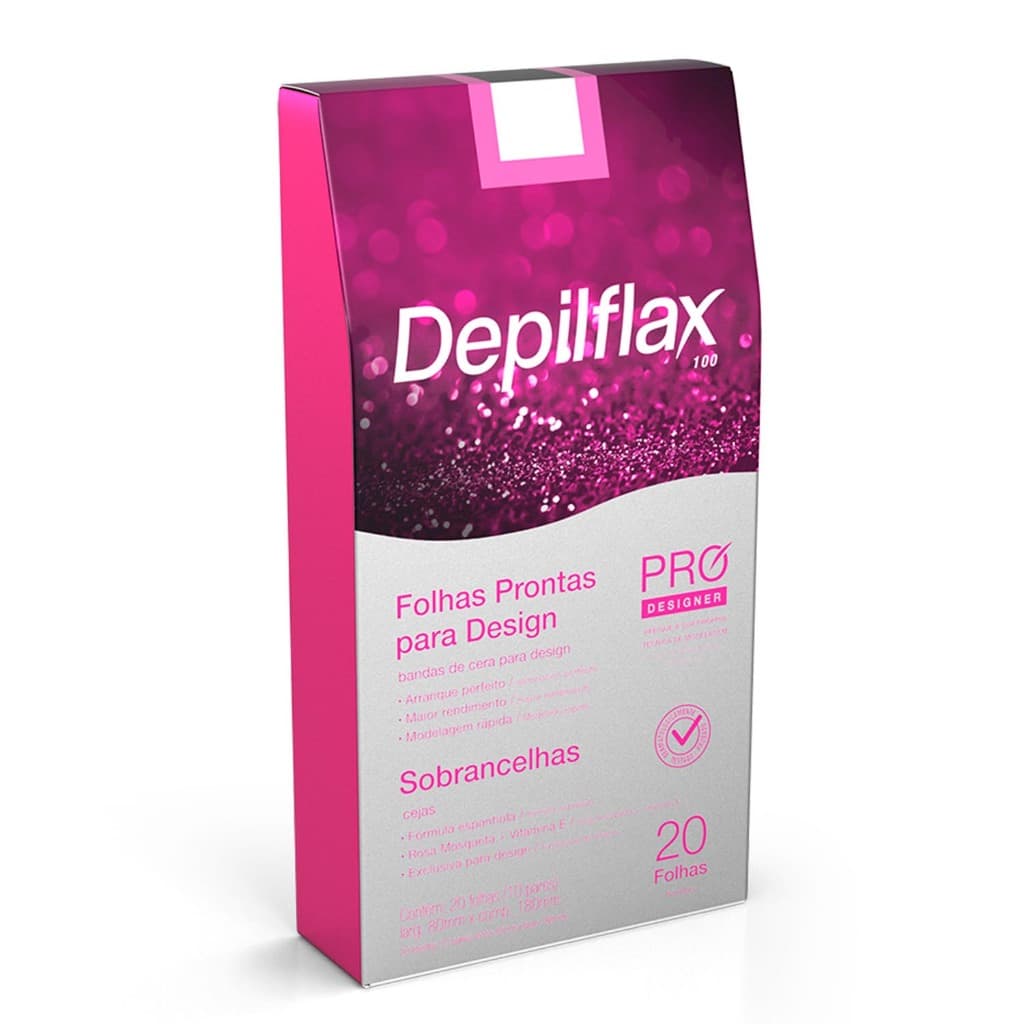 Folhas Prontas para Desing de Sobrancelha Cera Depilatória 20 unidades Depilflax