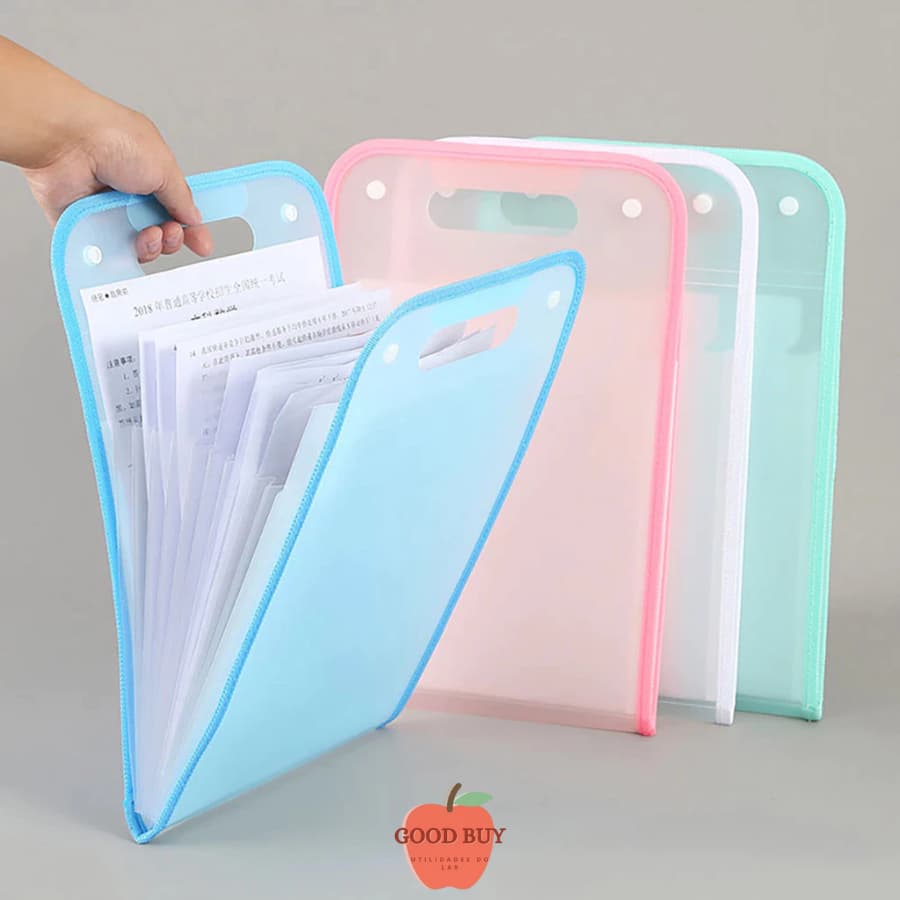 Pasta Sanfonada Com 12 Divisórias ou Pasta Prancheta Tamanho A4 Escritório Escolar