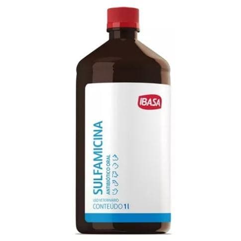 Sulfamicina Para Aves Ibasa Pet 1 Litro - Imediato